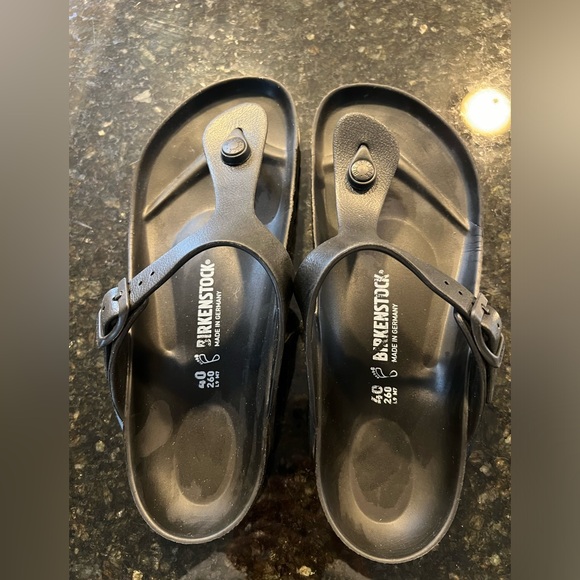 Birkenstock Eva  Black Unisex Sandals Sz 40 Lightweight - Picture 2 of 8